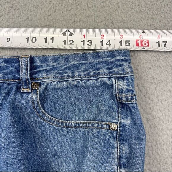 Stephen Hardy Squeeze Jeans Womens 11/12 Flare Leg Bellbottom Glitter Front Blue - Picture 9 of 16